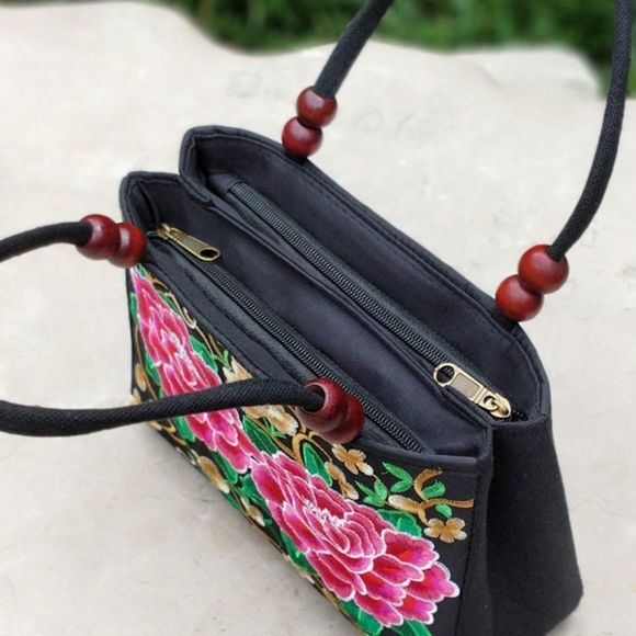 Rose Double-Sided Embroidery Handbags - Picture 3 of 5